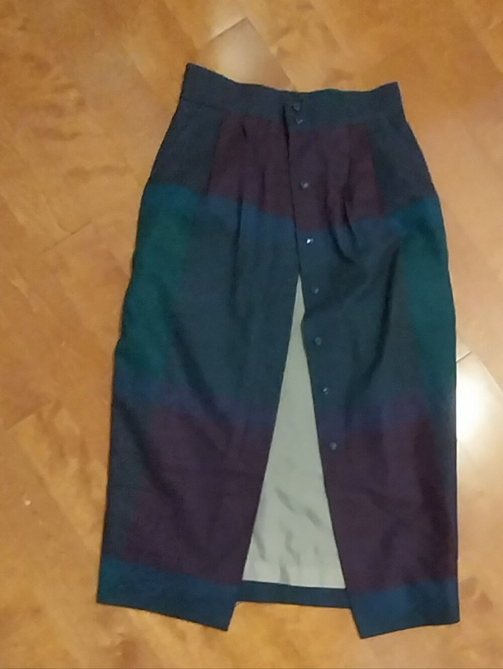Vintage Multi Colour  Button-Front Skirt